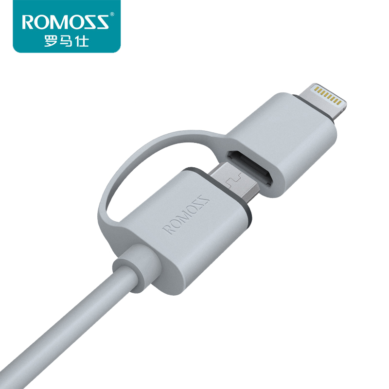 ROMOSS罗马仕 二合一手机通用数据线 iphone6/5s/iPad4安卓充电线产品展示图1