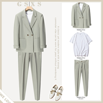 Autumn boys suit suit suit light ripe youth small suit casual loose senior sense Ruffian handsome suit three-piece suit