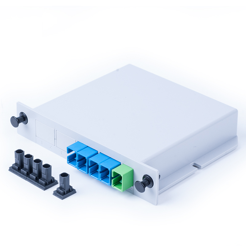 deep light telecom grade plc plug-in optical splitter 1 point 4 fiber splitter 1 point 4 brand new card type sc box