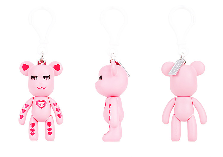 trst popobe 正版 暴力熊 momo熊 一代男女 3寸 情侣挂件公仔车饰