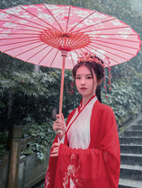 Rainproof sunscreen practical oil paper umbrella ancient style female Hanfu umbrella costume umbrella classical cheongsam walk show umbrella dance prop umbrella