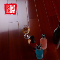 Factory direct sales of pure solid wood floor Fan Longan disc bean log lock geothermal household bedroom environmental protection wear-resistant