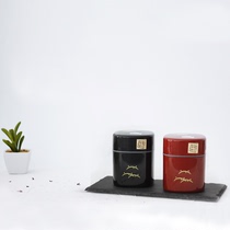 Spot Japan HAKOYA red Black Moon rabbit tea pot Coffee pot sealed resin storage tea tube