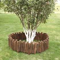 Fence fence outdoor outdoor pile tip corner flower bed fence garden anti-corrosion wooden guardrail vegetable garden fence solid wood