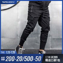 Overalls Mens fashion brand slim drawstring Halterneck pants Spring and autumn American version of the trend small feet casual pants sports pants