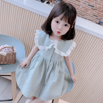 girls' summer dress 2022 new western style children's summer baby dress Korean style girl princess dress