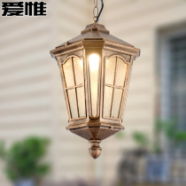 Outdoor chandelier garden villa garden lamp outdoor pavilion lamp Chinese Tea House aisle corridor Sun table lamp