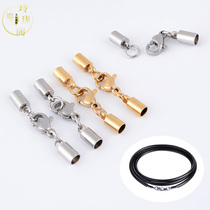 Stainless steel leather rope buckle diy accessories Buckle Head chain buckle for men and women hand chain buckle steel lobster chain Buckle