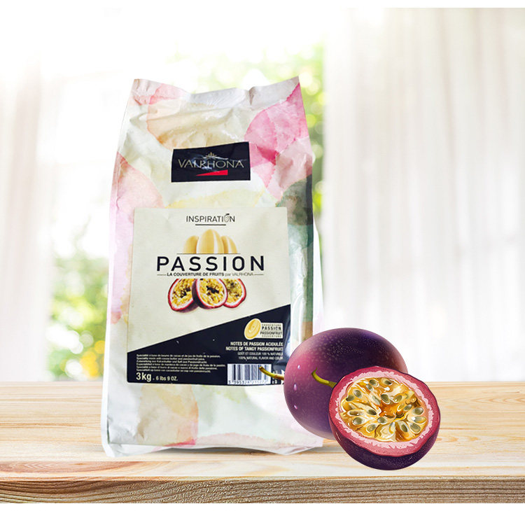 烘焙原料法芙娜valrhona灵感巧克力 杏仁味 草莓味 百香果味 500g