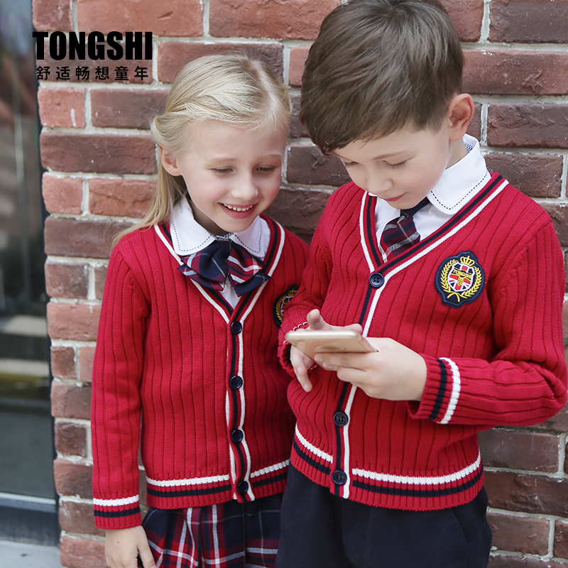 Yinglun Wind School Uniforms Spring Autumn Clothing Kindergarten Garden Clothes Elementary School Students Banfu Suit Korea College Children Play Out Cotton Clothes