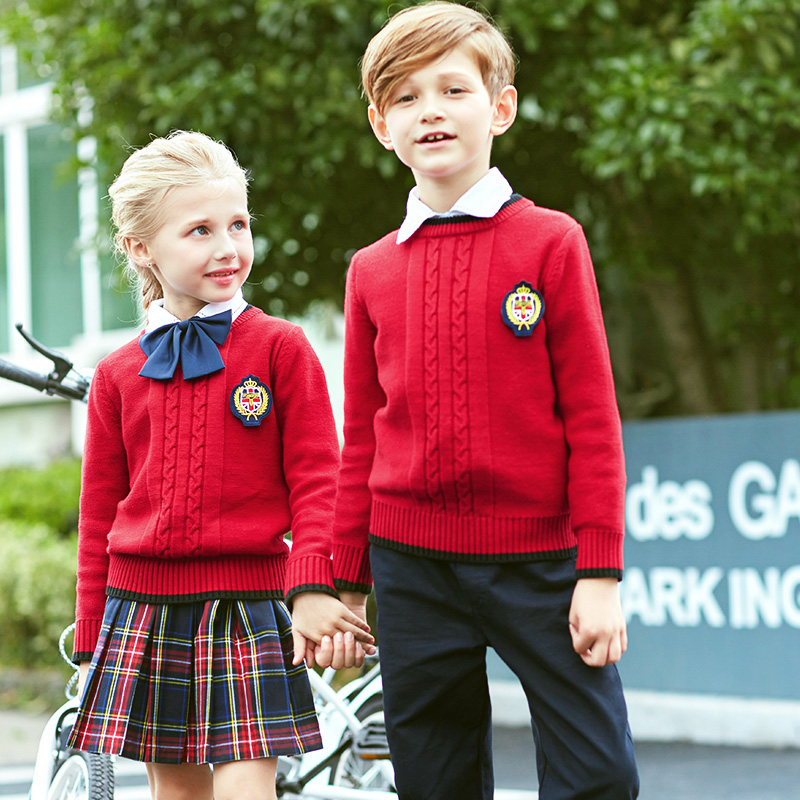 Kindergarten garden uniform spring and autumn clothes primary and secondary school students school uniform suit pullover British style class clothes children's dress costumes