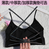 Beauty back fine with wrap chest thickened chest cushion beating bottom anti-walking light pure cotton small vest sexy poly-woo with drill girl trowel
