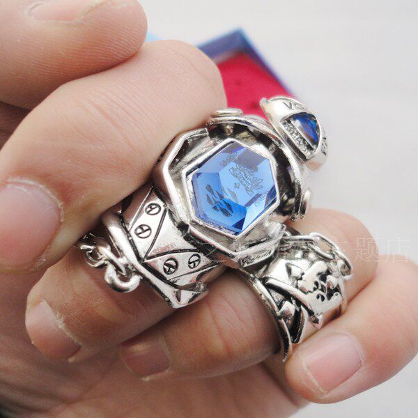 家庭教师彭格列雾守护者甲胄齿轮指环 戒指可旋转动漫六道骸戒指