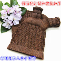 Traditional hand-painted boutique palm brush mounting material tool painting brown brush rubbings encryption mane brush