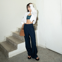 LEIYU Engineering Pants Women Autumn 2021 New Loose Straight Drum Casual Pants European and American Ins street handsome pants with long pants