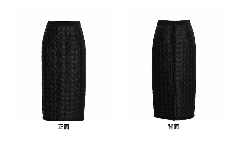 【商场同款】玛丝菲尔2021年冬季新款黑色羽绒半身裙包臀长款