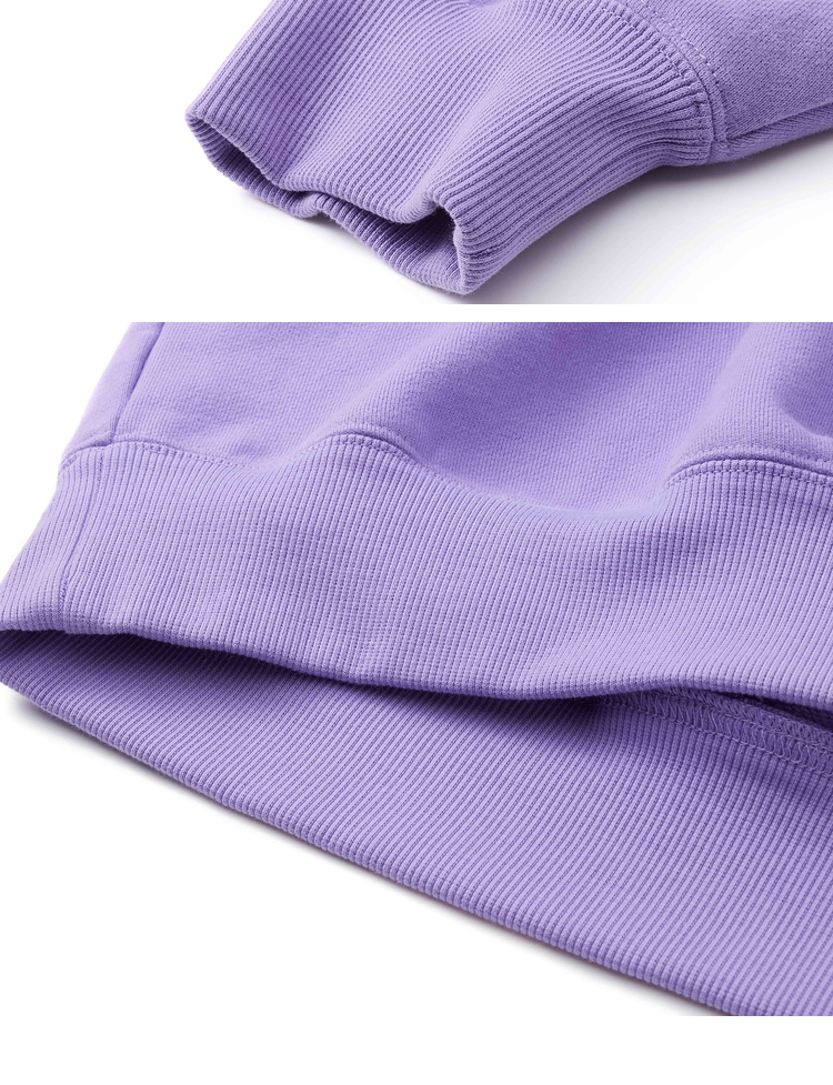 【高阶色彩系列】玛丝菲尔2022秋季藤萝紫色宽松百搭卫衣T恤