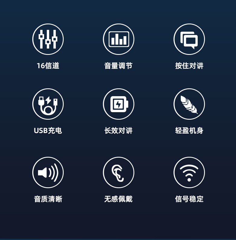 蓝牙耳挂式对讲机轻薄小型美容院餐厅无线耳机对讲迷你微型一对