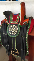 Mini saddle Solid wood white copper handmade decoration 32cm*47cm New shepherd traditional harness