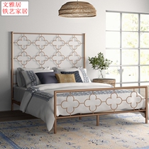 The Nordic wrought-iron beds princess bed 1 8 m 1 5 m 1 2 m iron modern minimalist home bedroom single-double bed