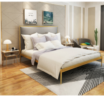 The Nordic modern minimalist industrial wind bed 1 8 meters double 1 5 meters single adult small iron wrought-iron beds