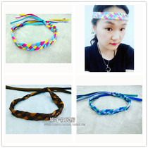 National Wind Fat with Bohemian forehead with Mongolian Hair Accessories Dance Performance Male And Female Adjustable Head Strap