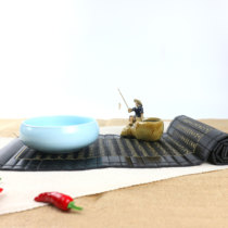 Creative fisherman doll modeling plate decoration plate tableware artistic conception vegetable tableware theme tableware fishing water dry ice tableware