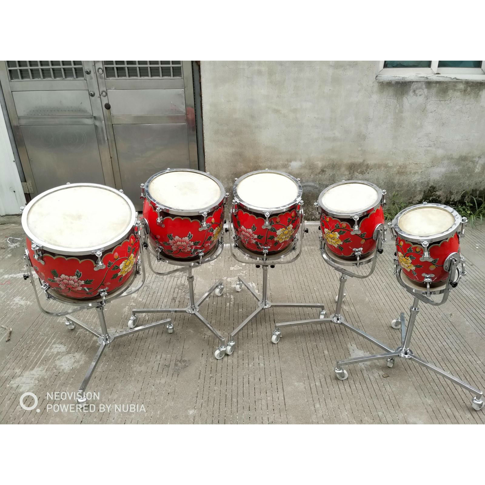 Factory direct sales) five-tone drums) peony flowers) percussion instruments) professional drums) tang drums) timpani drums)