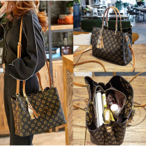 ITSK women bag 2021 New Tide large capacity bag female shoulder bag ins middle age bag fashion wild old flower bag