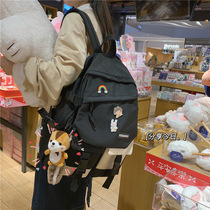 High-value schoolbag Large-capacity female ins Korean Harajuku ulzzang High School Junior High School Students Backpack Mori Backpack
