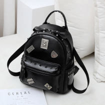 Double Shoulder Bag Women 2022 New Tide Han Version Rivets Fashion Individuality 100 Hitch Backpack Travel Satchel Bag 2021