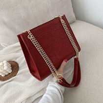 Red Bridal Bag Lady Bag Lady Bag 2022 New Tide Net Red Chain Single Shoulder Sloped Satchel Wedding Bag Large Capacity