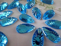 Red Yellow Blue big drop shaped hand stitched rhinestone clothes Diamond acrylic rhinestone DIY decorative material 11x21mm