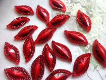 Hot Sell Red S Shape Hand Sewn Flat Bottom Water Drill 10x23mmDIY Clothing Water Drilling Accessories 30