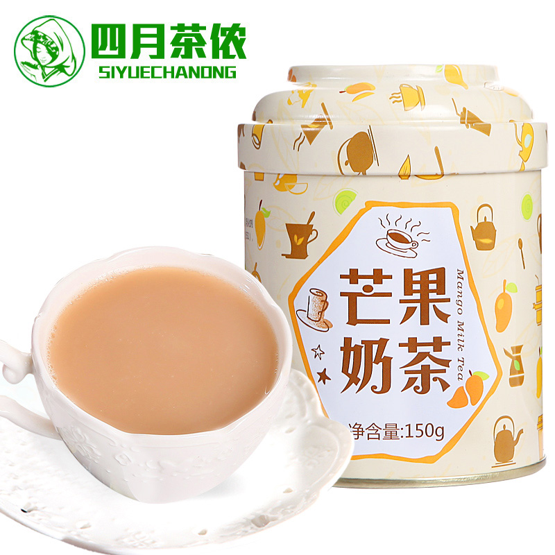 【拍下9.9元】四月茶侬冲饮 芒果奶茶水果味奶茶 速溶原味奶茶粉产品展示图4