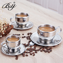 European-style stainless steel espresso coffee cup Milk tea cup Italian concentrated latte latte Cappuccino cup