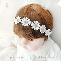 Korean version of small baby hair with golden female baby head decorated with baby full moon newborn son haldoor head flower