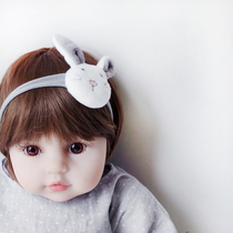 Baby head decoration hair with cute super cute cartoon Little rabbit hair adorned autumn and winter female baby 100 days old Halmento Head Flower