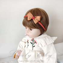 Baby hair with cute super cute baby head decoration Han version Hit Color Butterfly Knot Princess Hair accessories Baby Halmento Head Flower