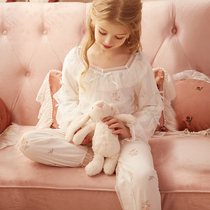 rosetree children pyjamas fall girls long sleeve ice silk home dress girl baby princess wind spring autumn suit