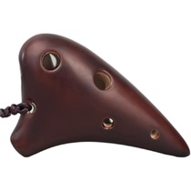 Wind Ya Tao flute hooked up to your type 6 holes Tao flute SSF necklace pendant double treble F tone six holes smoked green flower porcelain