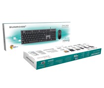 Jingsheng small sun MK10 mouse keyboard wired USB computer office LOL game home silent keyboard mouse set