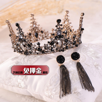 Rental childrens crown girls black swan black hair accessories Rental girls evening dress gas field high-end hair accessories