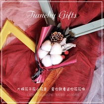 Mini dried flowers Cotton bouquet with gift box Bouquet Valentines Day Tanabata gift Candy box Wedding