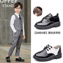 Boys leather shoes autumn black baby showing shoes shows little boy flower shoes wedding English childrens shoes