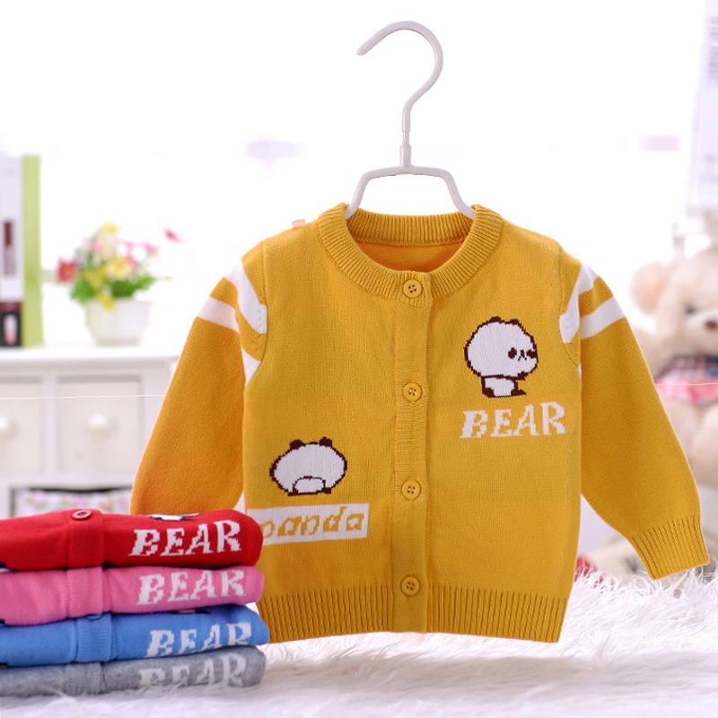 Baby sweater baby boy newborn girl child cotton knit shirt spring and autumn dress children's knit cardigan jacket tide