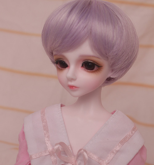 bjd娃娃 sd娃娃 紫色短发 假发 帅气百搭(男女可选)_7折现价60元