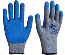 Labor insurance dipped cotton yarn gloves hanging rubber handling thin use gloves non-slip latex wrinkle gloves