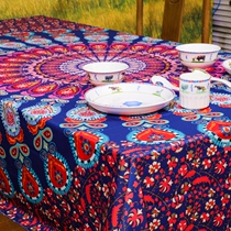Mongolian Tibetan tablecloth Ethnic minority characteristics Ethnic style farmhouse Yurt Mongolian restaurant Bed and breakfast tablecloth