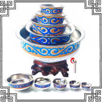 Mongolian silver bowl 10 Inner Mongolia ethnic handicrafts toast bowl wine glass imitation silver bowl can be approved